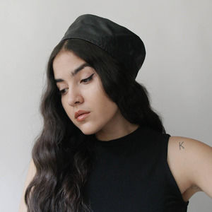 RETRO LOOKING KUFI STYLE LEATHER HAT